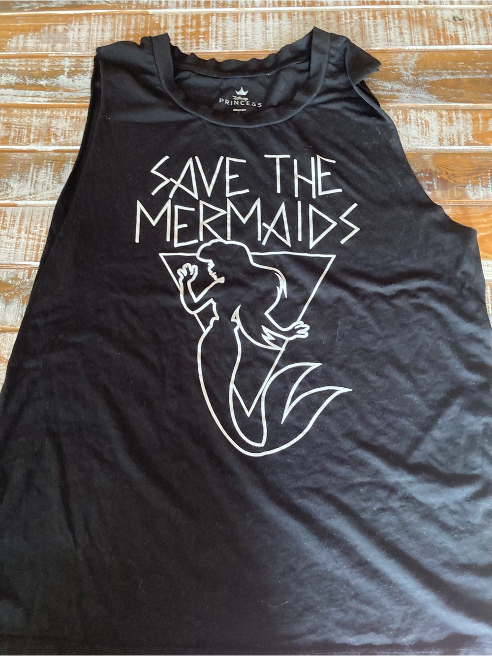 Disney Black Graphic 'Save The Mermaids' Tee